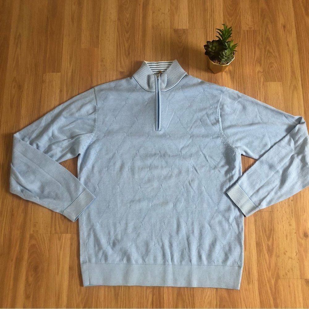 Robert Talbott Carmel 1/4 Zip Pullover 100% Pima Cotton
